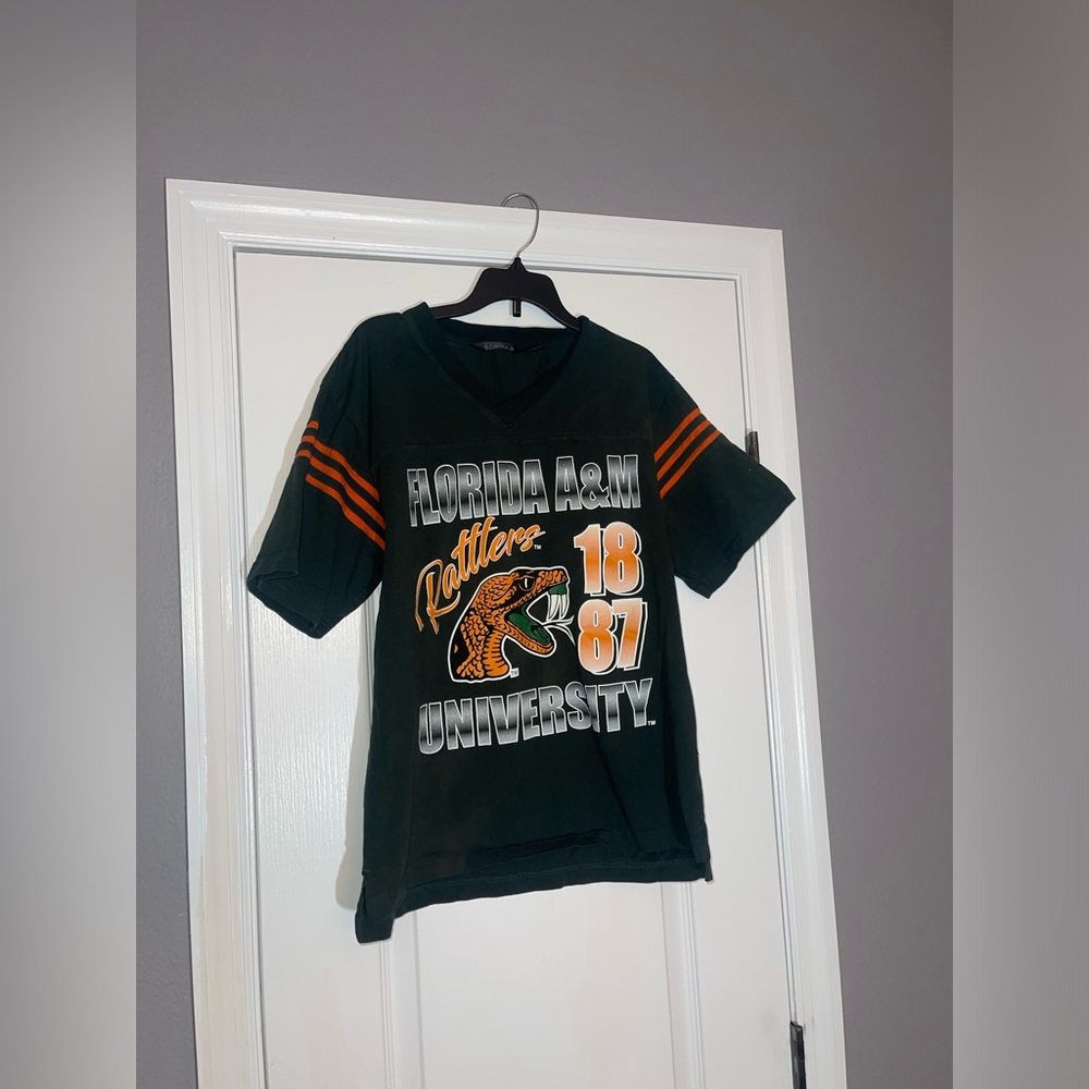 Florida A&M University AdultT-Shirt - Green Medium (Fits as a small)